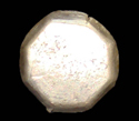 Octagonal silver button front with green discoloration on the reverse, indicating that it had probably been mounted on a copper alloy back and shank - click on image for larger view.